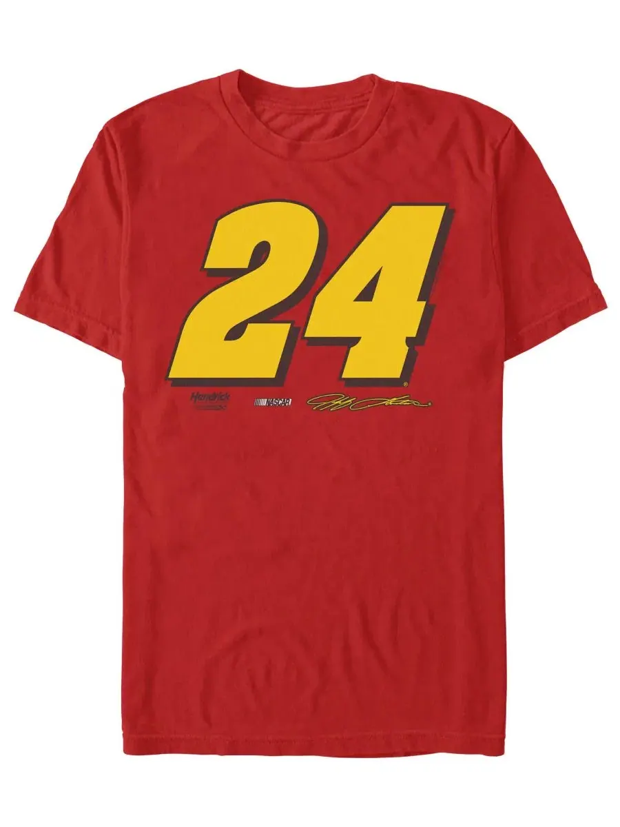 Футболка с графическим принтом Nascar No. 24 Driver Number Fifth Sun — изображение 1 из 3, красный