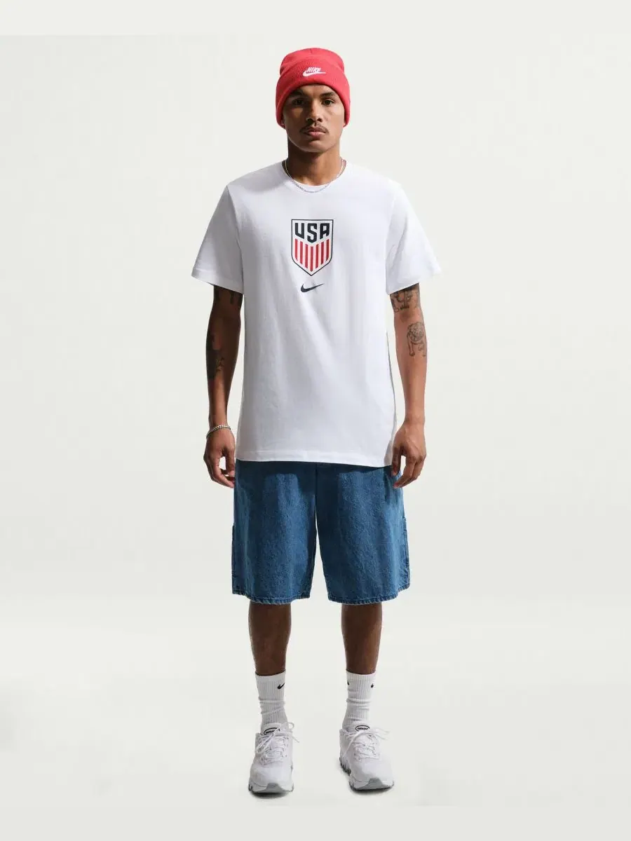 Футболка с принтом USA Crest Soccer Nike — изображение 1 из 5, белый