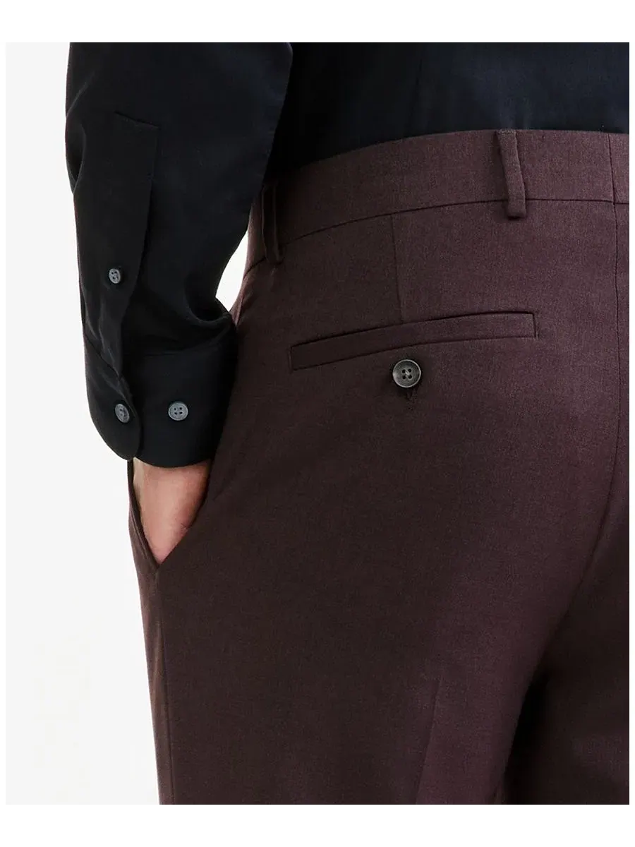 Брюки классические с защипами Slim Fit Techni-Cole Kenneth Cole Reaction — изображение 5 из 6, коричневый