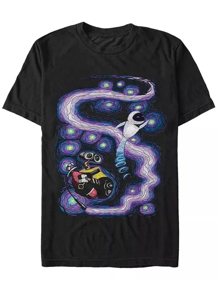 Мужская футболка Disney Pixar Starry Night Dancing in Space с коротким рукавом Fifth Sun — изображение 1 из 1, черный