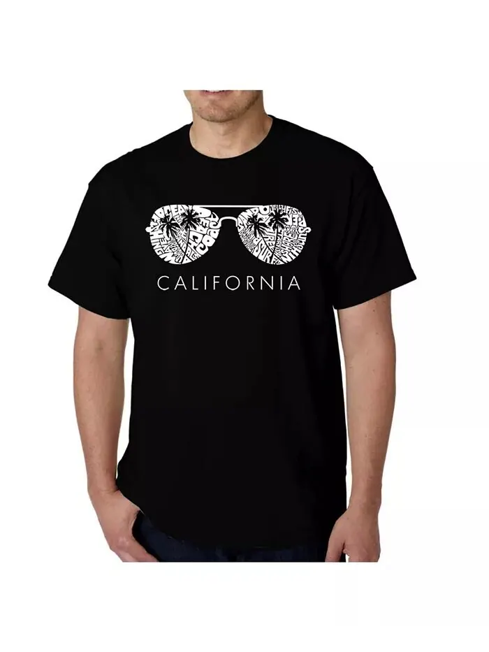 Мужская футболка Word Art - California Shades LA Pop Art — изображение 1 из 2, черный