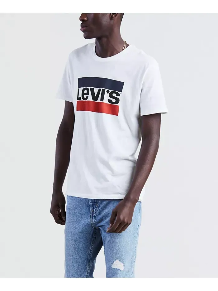 Мужская футболка с логотипом в спортивном стиле Levi's — изображение 1 из 3, белый