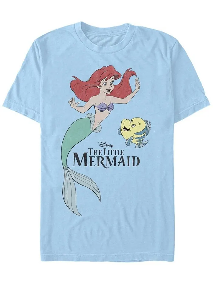 Мужская футболка с короткими рукавами и круглым вырезом Mermaid Friends Fifth Sun — изображение 1 из 1, светлый синий
