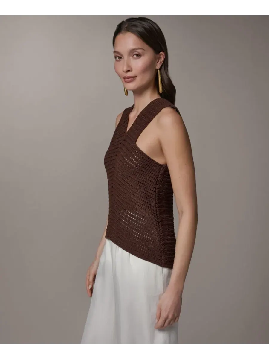 Женский свитер без рукавов с V-образным вырезом Donna Karan New York — изображение 3 из 6