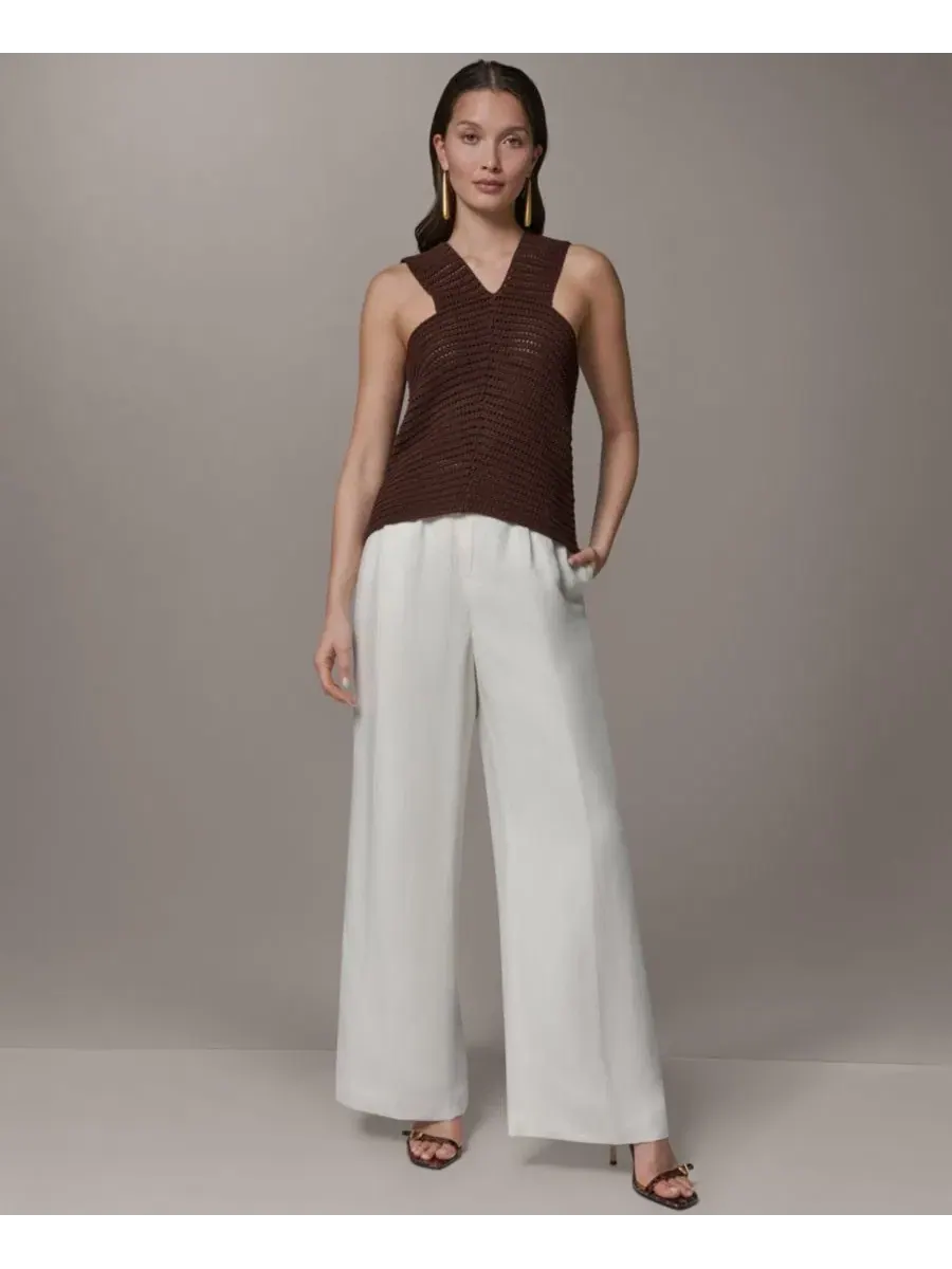Женский свитер без рукавов с V-образным вырезом Donna Karan New York — изображение 5 из 6