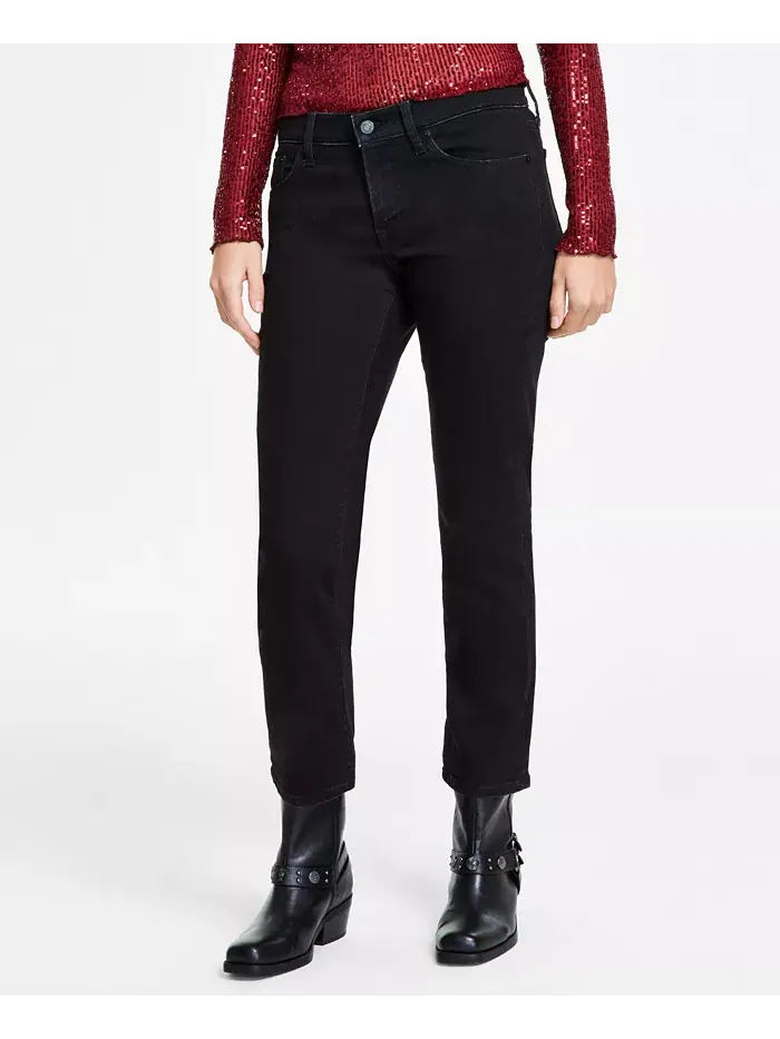Женские джинсы Sweet Straight Leg Lucky Brand — изображение 5 из 8, черный