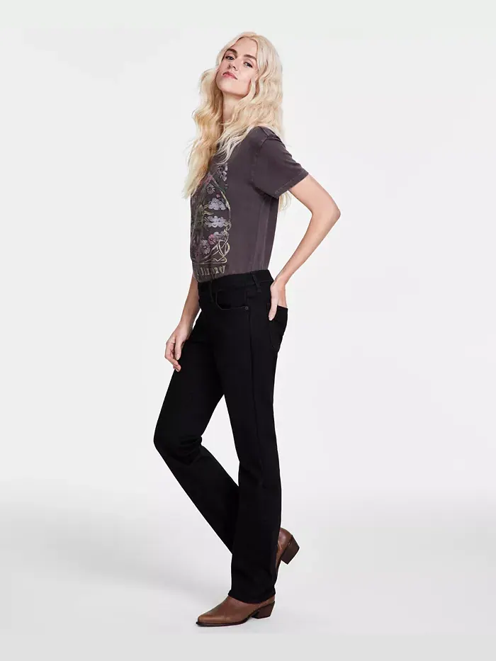 Женские джинсы Sweet Straight Leg Lucky Brand — изображение 8 из 8, черный