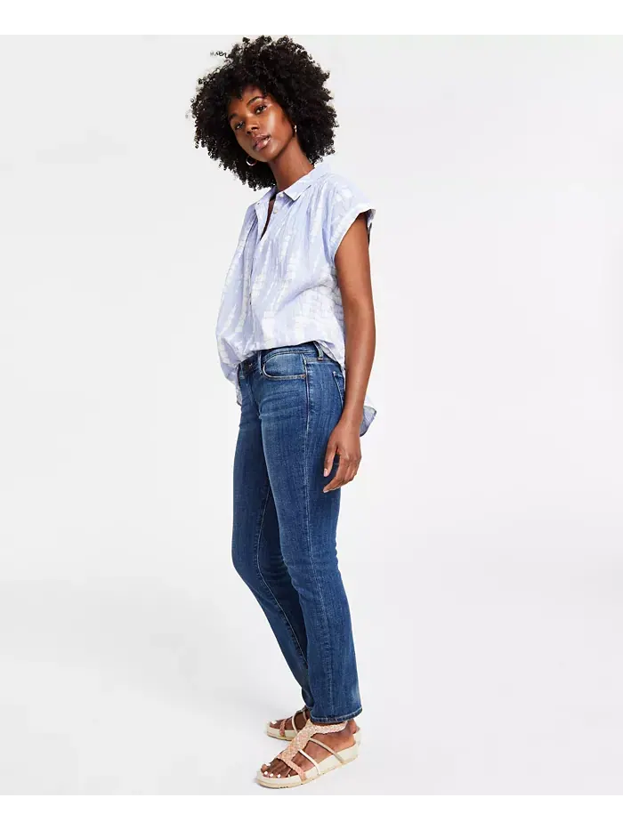 Женские джинсы Sweet прямого кроя Lucky Brand — изображение 3 из 10, синий