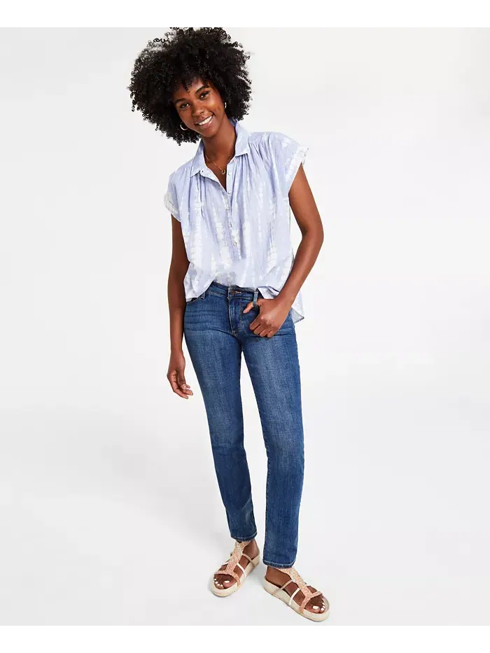 Женские джинсы Sweet прямого кроя Lucky Brand — изображение 8 из 10, синий