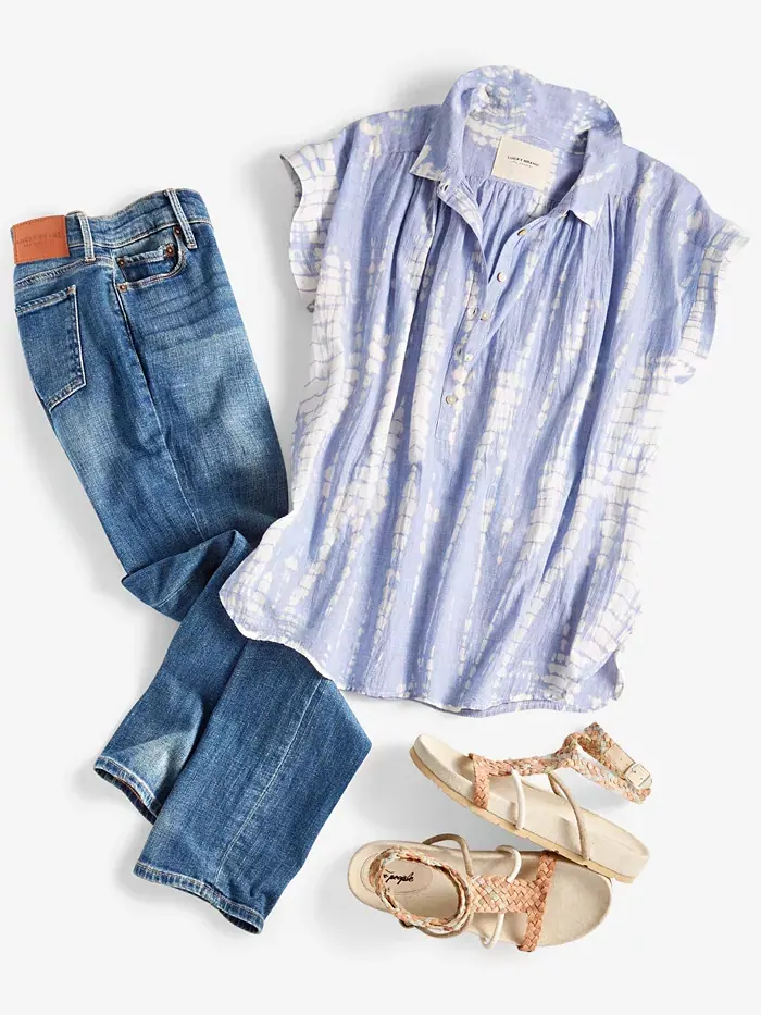 Женские джинсы Sweet прямого кроя Lucky Brand — изображение 10 из 10, синий