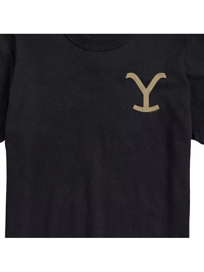 Мужская футболка с коротким рукавом Hybrid Apparel Yellowstone Logo AIRWAVES — изображение 3 из 8, черный