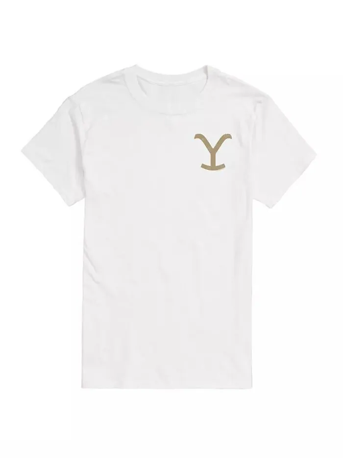 Мужская футболка с коротким рукавом Hybrid Apparel Yellowstone Logo AIRWAVES — изображение 8 из 8, черный