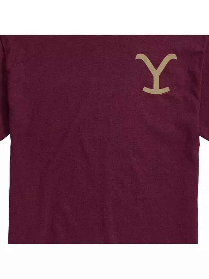 Мужская футболка с коротким рукавом Hybrid Apparel Yellowstone Logo AIRWAVES — изображение 3 из 9, красный