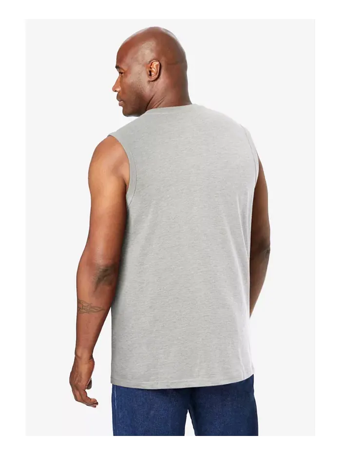 Футболка Big & Tall Shrink-Less Lightweight Muscle KingSize — изображение 2 из 2, серый