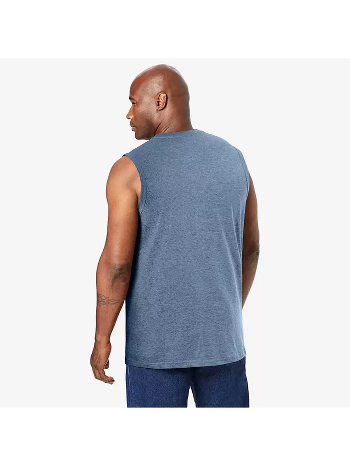 Высокая футболка Muscle без усадки легкая Kingsize — изображение 2 из 3, синий
