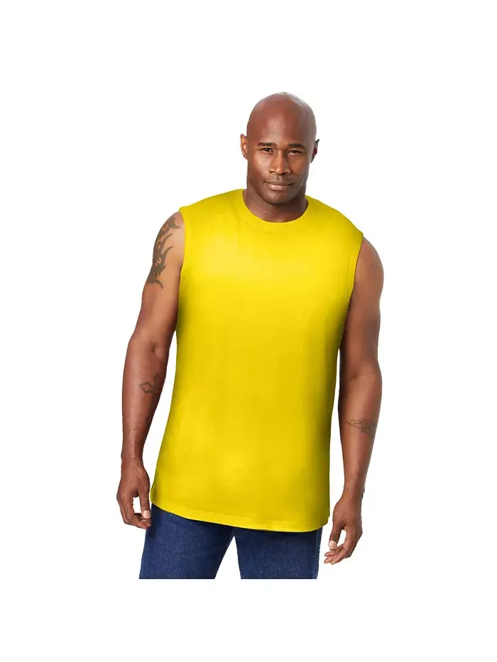 Футболка Big & Tall Shrink-Less Lightweight Muscle KingSize — изображение 1 из 2, желтый