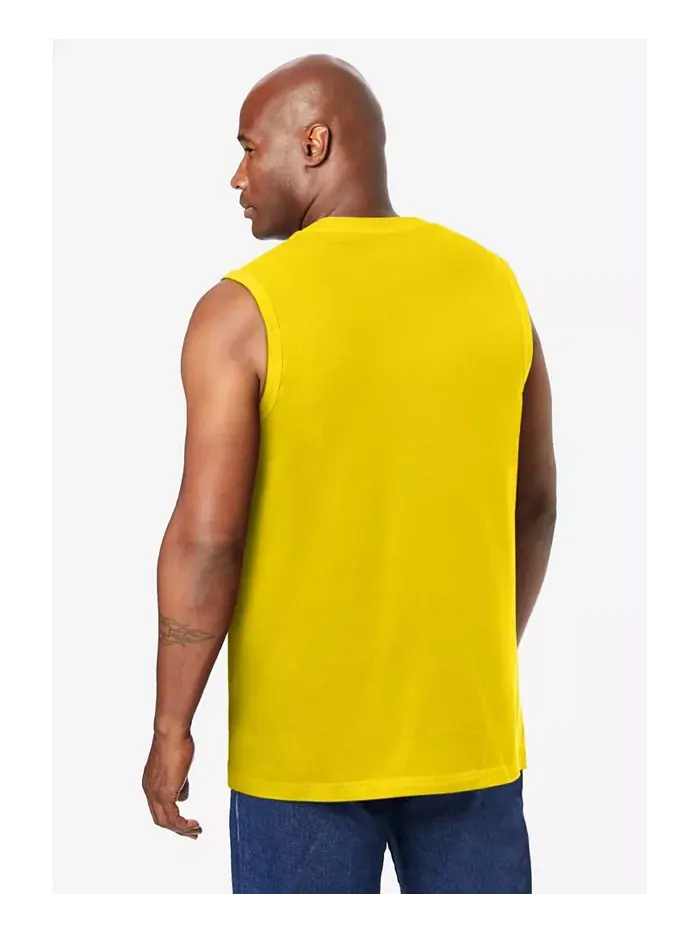 Футболка Big & Tall Shrink-Less Lightweight Muscle KingSize — изображение 2 из 2, желтый