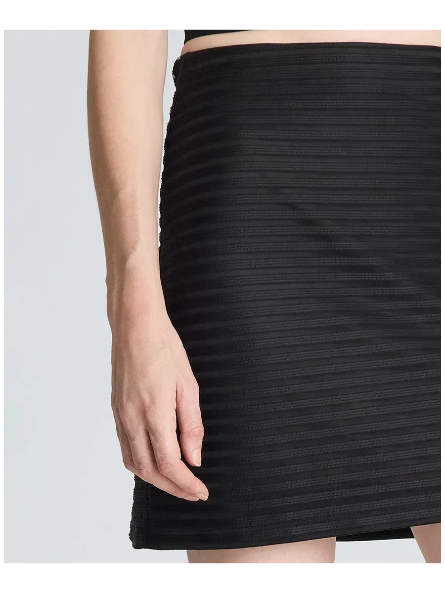 Женская мини-юбка А-силуэта без застежек Kenneth Cole — изображение 4 из 5, черный