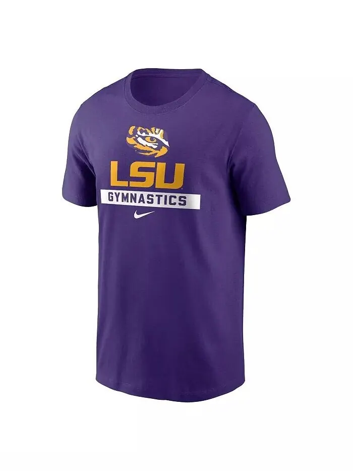 Мужская фиолетовая футболка для гимнастики LSU Tigers Nike — изображение 2 из 3, фиолетовый
