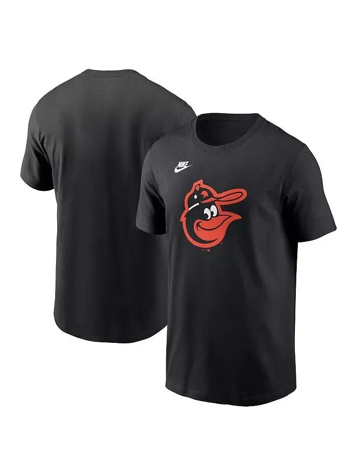 Мужская черная футболка с логотипом команды Baltimore Orioles Cooperstown Collection Nike — изображение 1 из 3, черный