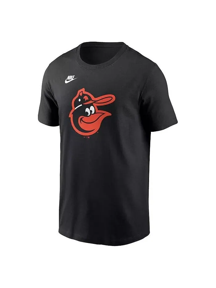 Мужская черная футболка с логотипом команды Baltimore Orioles Cooperstown Collection Nike — изображение 2 из 3, черный