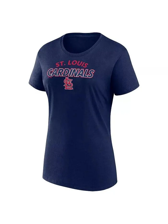 Женская красно-темно-синяя футболка St. Louis Cardinals Risk Combo Pack Fanatics — изображение 2 из 4, темно-синий белый