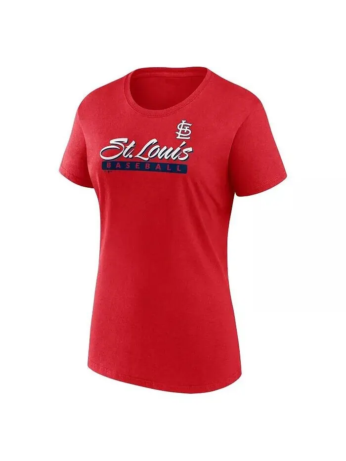 Женская красно-темно-синяя футболка St. Louis Cardinals Risk Combo Pack Fanatics — изображение 4 из 4, темно-синий белый