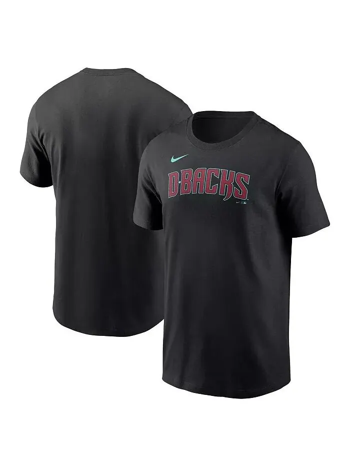 Мужская черная футболка с надписью Arizona Diamondbacks Nike — изображение 1 из 3, черный