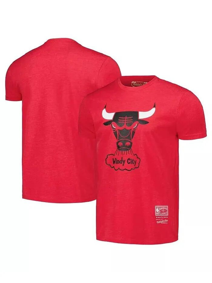 Мужская и женская красная футболка Chicago Bulls Hardwood Classics MVP Throwback с логотипом