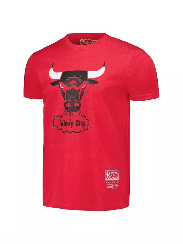 Мужская и женская красная футболка Chicago Bulls Hardwood Classics MVP Throwback с логотипом — изображение 2 из 3