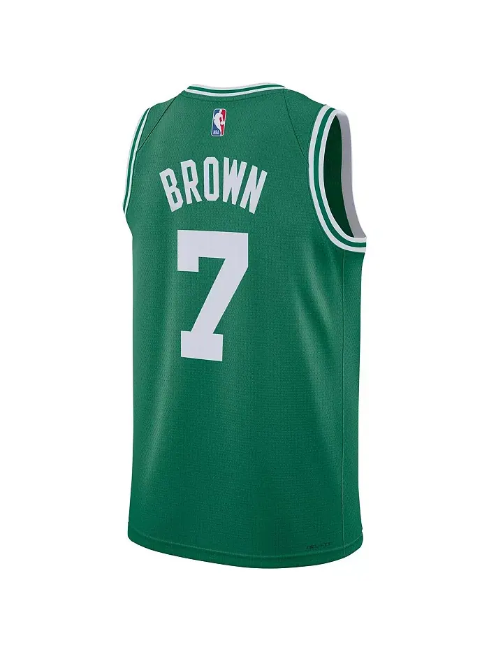 Футболка Big Boys Jaylen Brown Kelly Green Boston Celtics Swingman Jersey - Icon Edition Nike — изображение 2 из 2