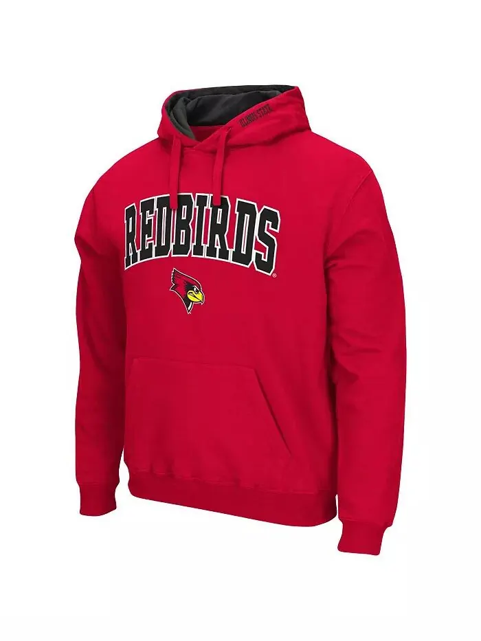 Мужская красная толстовка с капюшоном Illinois State Redbirds Arch and Logo Colosseum — изображение 3 из 3