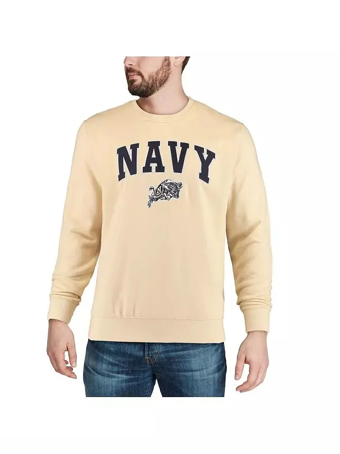 Мужская темно-синяя толстовка Midshipmen Arch and Logo Crew Neck Colosseum — изображение 5 из 7, темно-синий