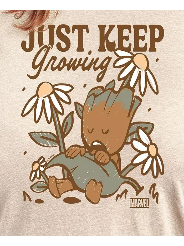 Футболка размера плюс Marvel Guardians Of The Galaxy Just Keep Growing с графическим принтом и — изображение 3 из 3