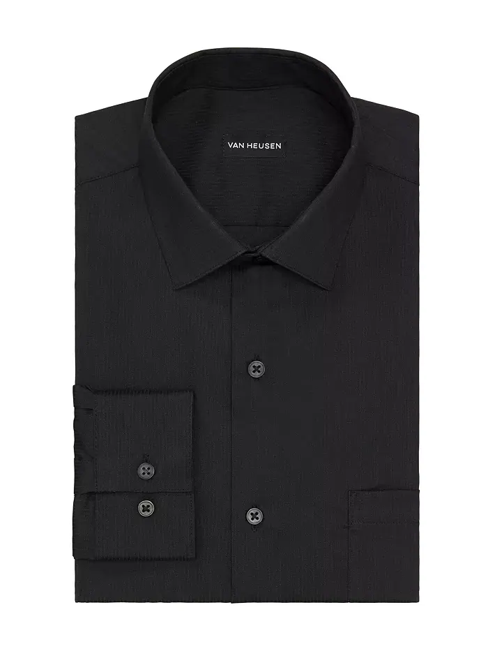 Мужская рубашка Regular Fit Everyday Defense Van Heusen — изображение 3 из 6, черный