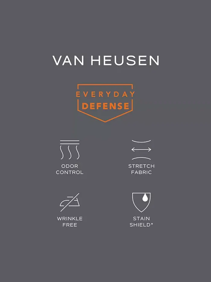 Мужская рубашка Regular Fit Everyday Defense Van Heusen — изображение 4 из 6, черный