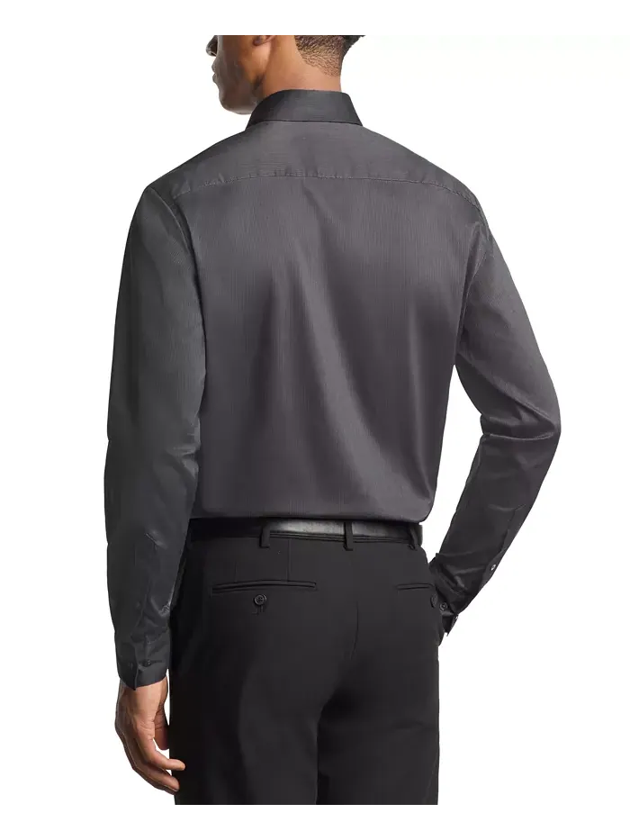 Мужская рубашка стандартного кроя для повседневной носки в стиле Defense Van Heusen — изображение 2 из 3, темно-серый