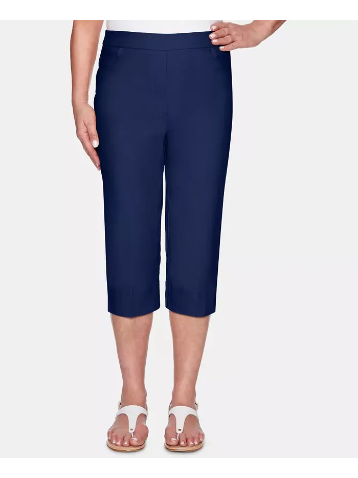 Укороченные классические брюки-кюлоты Petite Classic Allure Super Stretch Pull-On Clam Digger — изображение 1 из 5