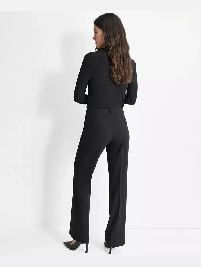 Женские брюки Modern Fit с плоской передней частью DKNY — изображение 6 из 6, черный