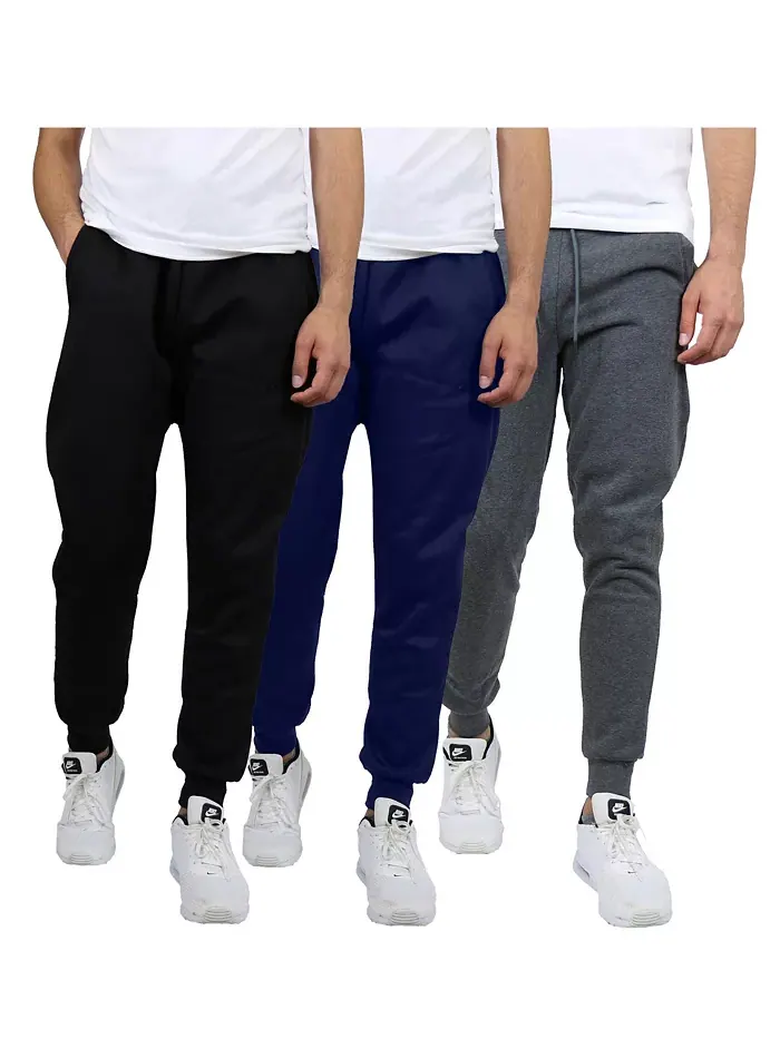 Мужские классические флисовые спортивные брюки Modern Fit Heavyweight - набор из 3 шт Blue Ice — изображение 1 из 5