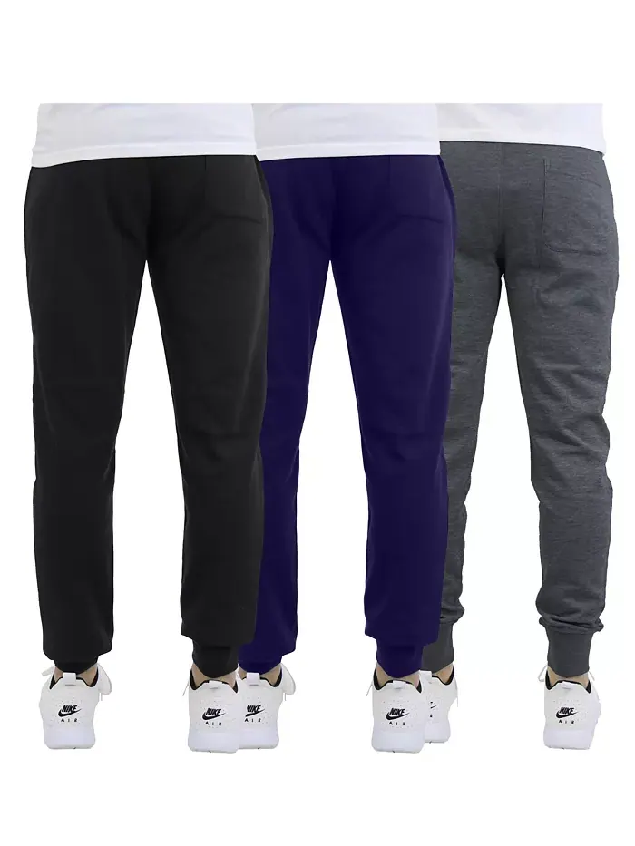 Мужские классические флисовые спортивные брюки Modern Fit Heavyweight - набор из 3 шт Blue Ice — изображение 2 из 5