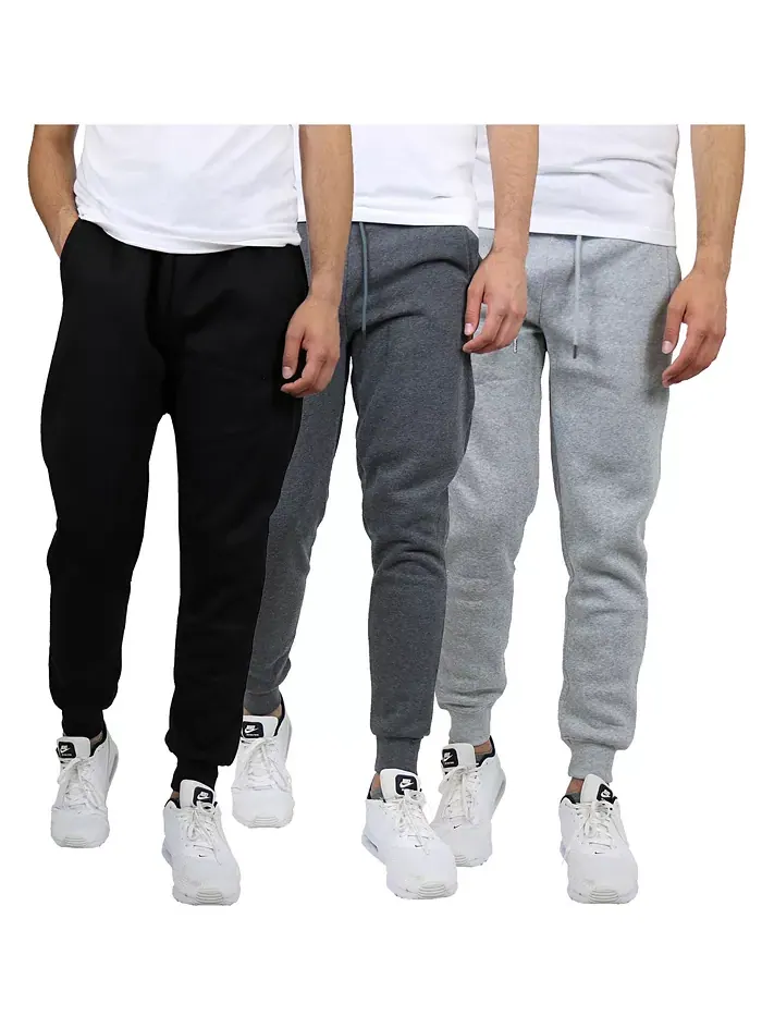 Мужские классические флисовые спортивные брюки Modern Fit Heavyweight - набор из 3 шт Blue Ice — изображение 1 из 5