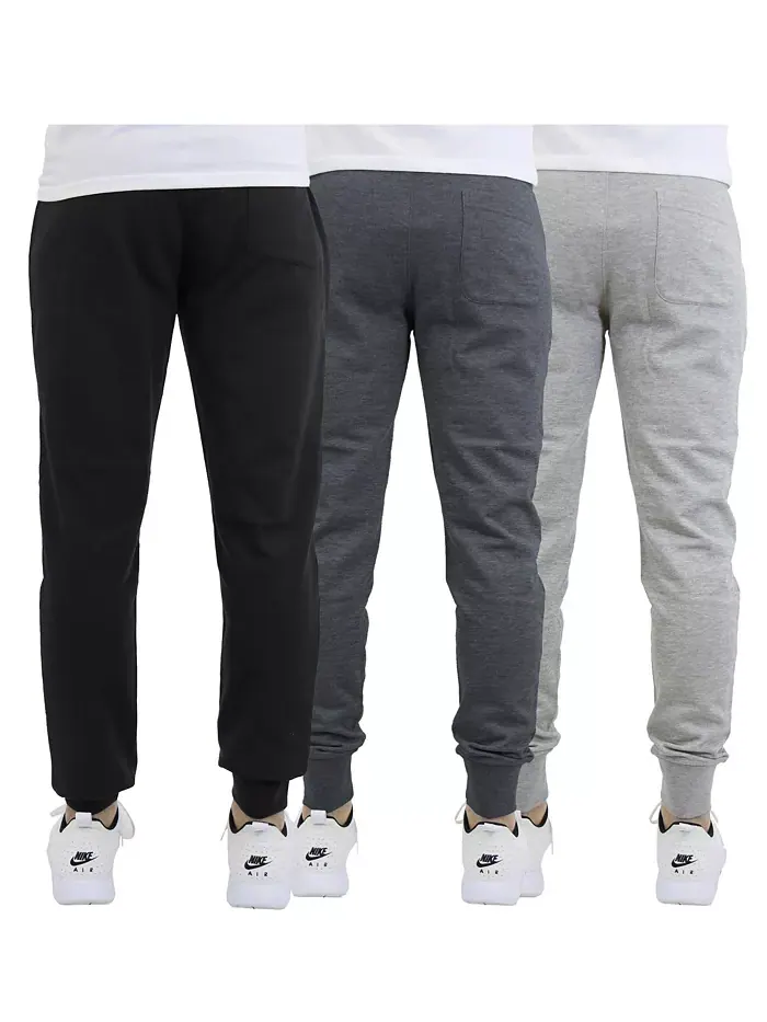 Мужские классические флисовые спортивные брюки Modern Fit Heavyweight - набор из 3 шт Blue Ice — изображение 2 из 5
