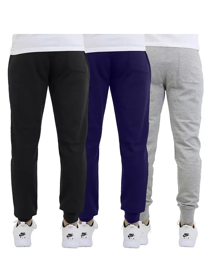 Мужские классические флисовые спортивные брюки Modern Fit Heavyweight - набор из 3 шт Blue Ice — изображение 2 из 5