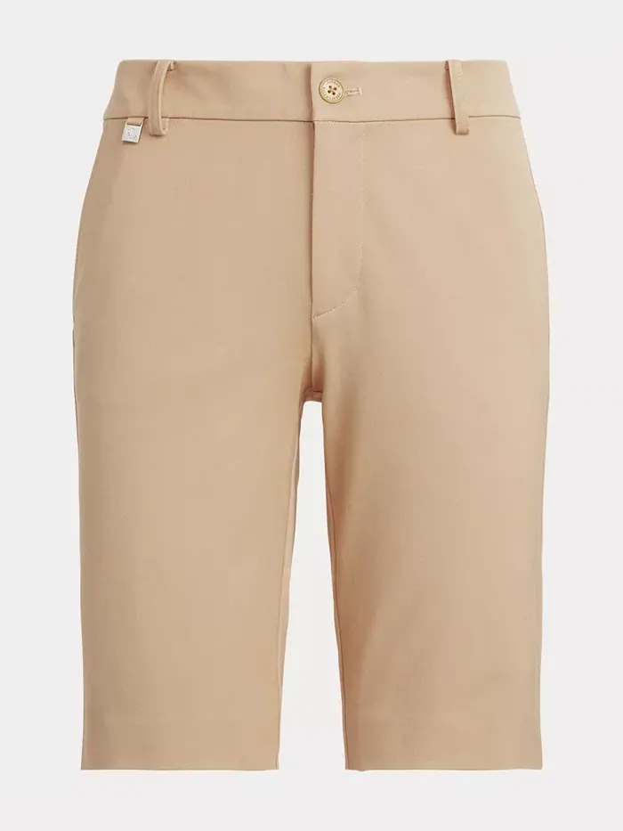 Шорты-бермуды из эластичной саржи Lauren Ralph Lauren — изображение 6 из 6, бежевый