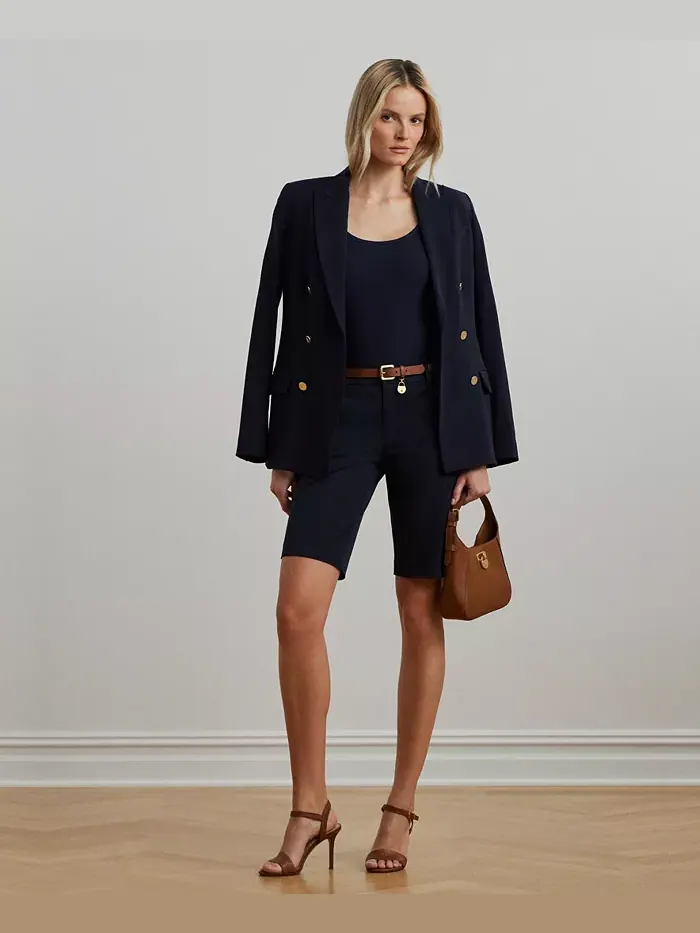 Шорты-бермуды из эластичной саржи Lauren Ralph Lauren