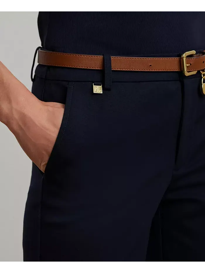 Шорты-бермуды из эластичной саржи Lauren Ralph Lauren — изображение 4 из 6, темно-синий