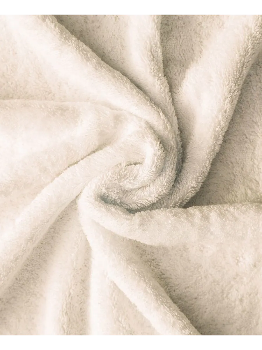 Легкие плюшевые банные халаты с воротником-шалью American Soft Linen — изображение 5 из 6, бежевый