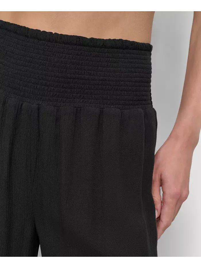 Женские брюки на резинке со сборкой на талии DKNY — изображение 3 из 4, черный