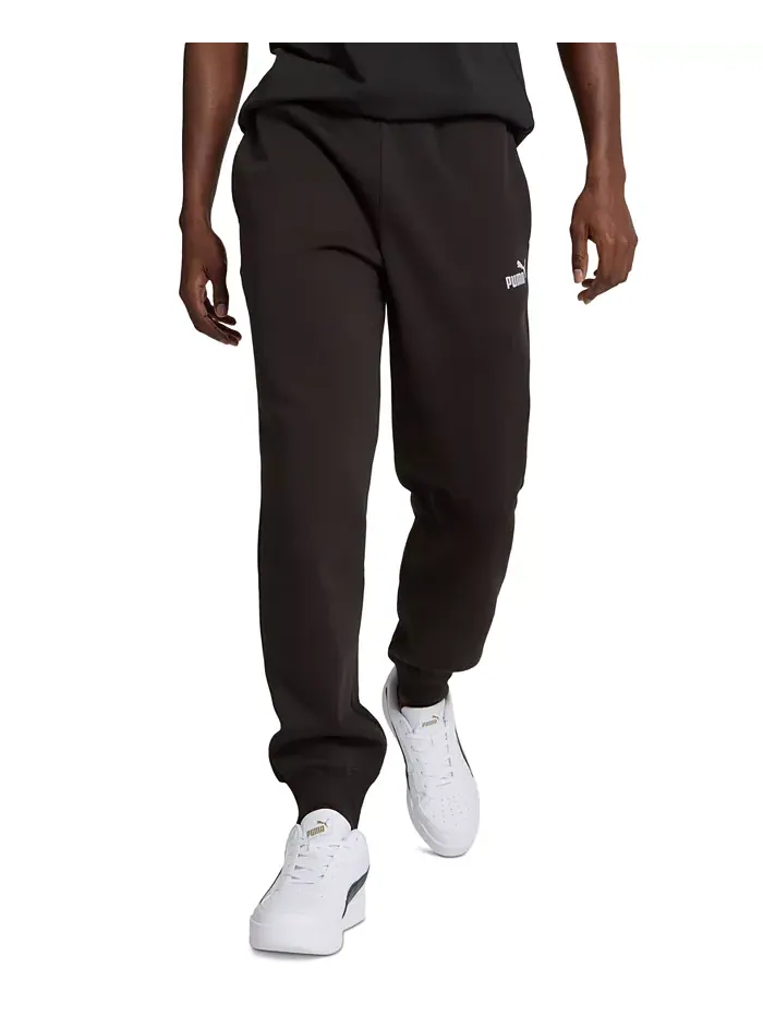 Мужские флисовые спортивные штаны с логотипом Puma — изображение 1 из 2, черный